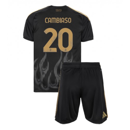 Dječji Nogometni Dres Juventus Andrea Cambiaso #20 Rezervni 2026-27 Kratak Rukav (+ Kratke hlače)